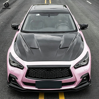Cubierta de Capó Delantero de Fibra de Carbono para Infiniti Q50 2015+, Piezas de Mejora para Kit de Carrocería