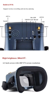 Lunettes 5.8G FPV VR 40CH 4.3 pouces accessoires en acier inoxydable usinés CNC transparents pour Drone RC FPV pour équipement industriel