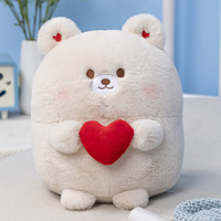 30cm Gros Chien Lapin Lapin Ours Cochon Rose Animal Peluche Jouets Tenant Amour Coeur Promotion Cadeaux pour Enfants Décoration Maison