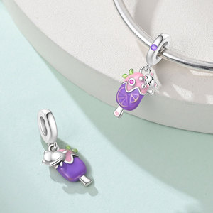 Abalorio Colgante de Cobre con Esmalte de Frutas (Fresa, Aguacate, Piña, Cereza) para Pulsera, Joyería para Mujeres y Niñas, Regalo - Product Image 3