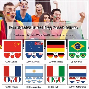 Adesivi Temporanei Impermeabili con Bandiere Nazionali all'Ingrosso per Eventi della Giornata Nazionale e Partite di Calcio USA-Canada-Messico 2026 - Product Image 5