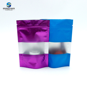 Trung Quốc Thiết Kế Matte Trắng Nắp Kéo Nhôm Lá Mỏng Ziplock Đứng Túi Cho Sữa Nhai Kẹo Cao Su Thực Phẩm Đóng Hộp - Product Image 4