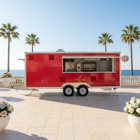Remorque alimentaire mobile haut de gamme entièrement équipée en acier inoxydable, cuisine commerciale pour la restauration rapide et les confiseries en extérieur