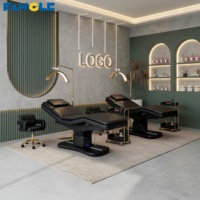 Table de massage électrique de luxe pour cils, mobilier de salon, lit facial réglable conçu spécifiquement pour les salons de beauté