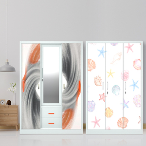 Sản Xuất Indonesia Phòng Ngủ 4-Cửa Tủ Quần Áo Thép Almirah Kim Loại Locker Tủ Quần Áo Tủ Quần Áo Với Giá Thấp - Product Image 6