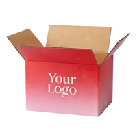 Cajas de Envío Corrugadas Rojas de Alta Precisión, Cajas de Mudanza con Logotipo Personalizado Impreso
