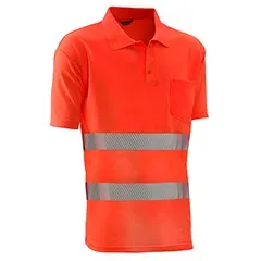 Polo - HVS620OR S London - Colore: Arancione - Tessuto sportivo effetto nido d'ape. Traspirante, assorbe l'umidità. Comfort migliorato - Product Image 2