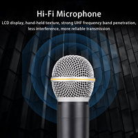 Sistema de Micrófono Inalámbrico de Mano de Doble Canal Profesional GAW-KU08 de 2.4G para Fiestas, Bodas, Discursos, Iglesia, Escenario, Karaoke, DJ