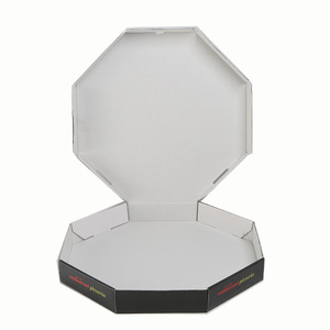 Đen sóng <span class=keywords><strong>Kraft</strong></span> Giấy hộp bánh pizza với lá biểu tượng tùy chỉnh miễn phí UV bảo vệ Matt cán bao bì thực phẩm hộp bánh pizza - Product Image 1