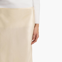 Jupe sirène taille haute double couche 100% soie de mûrier pour femme, jupe mi-longue en satin brillant, vente en gros, couleur personnalisée