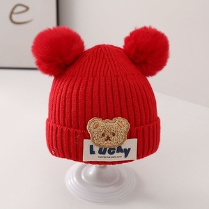 <span class=keywords><strong>Bonnet</strong></span> <span class=keywords><strong>en</strong></span> laine tricoté pour enfants-conception de dessin animé mignon-chapeau de bébé de style garçons et filles d'hiver-chaud et protecteur pour le chapeau d'oreilles - Product Image 4