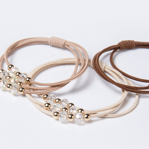 韓国版シンプルヘアリング高弾性パールレッドラインストーンネットヘアバンドファッション子供バンダナプラスチック製 - Product Image 6