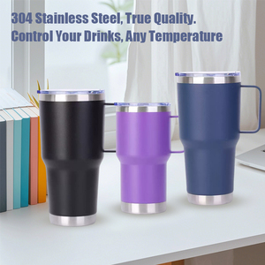 Gobelet de voyage en acier inoxydable à double paroi, personnalisé, 20 oz ou 30 oz, avec revêtement en poudre, isolé, pour café - Product Image 2