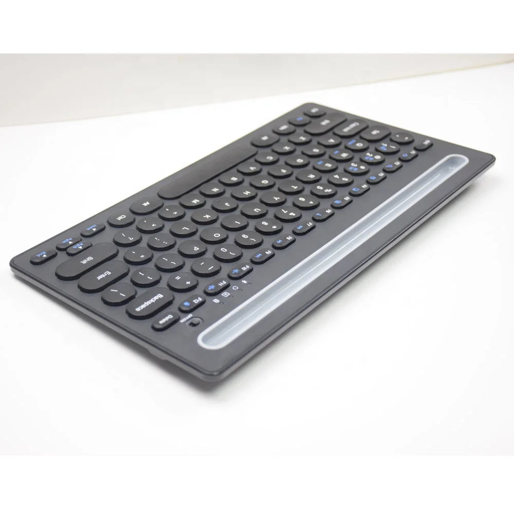 Blue tooth Wireless Keyboard with Slot for Tablets Smartphone Multi-Devices Two Channels BT5.0 +BT3.0 Keyboard