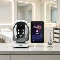 Analyseur d'images cutanées professionnel à IA, appareil de diagnostic cutané à triple caméra, machine d'analyse cutanée avec prédiction de l'âge par IA pour usage en spa