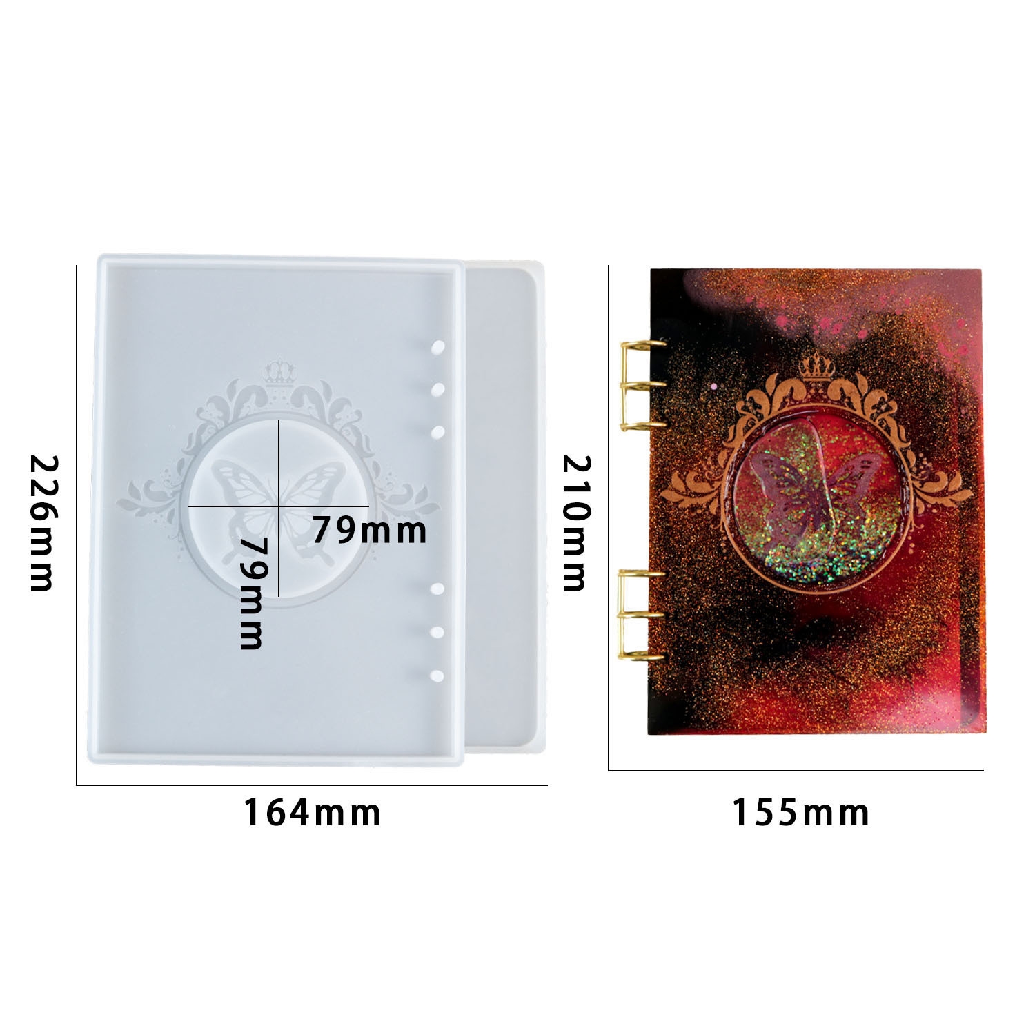 Papillon européen Quicksand A5 cahier moule ensemble