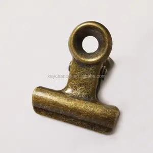 20mm popular gold brass metal paper clip bronze small mini metal bulldog clip for classic picture photo