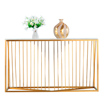 Meubles de salon Xuanzhen, table console moderne haut de gamme en marbre, table d'entrée en acier inoxydable de luxe, table console de couloir
