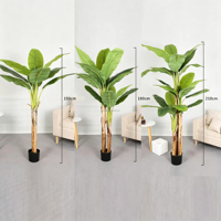 Arbre artificiel en plastique de bananier, taille personnalisée, écologique, décoration intérieure, jardin, résistant à l'eau et aux UV