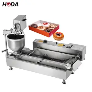 Mini Thép Không Gỉ Donut Khuôn Điện Phễu Người Gửi Tiền Pit Tông Glazer Máy Donas Bánh Dây Chuyền Sản Xuất Máy Bán Hàng Tự Động