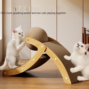 Milieuvriendelijk Kattenkrabbord Groot Golfpapier En Cisalpino-Bal Van Vloer Tot Plafond Kattenboom - Product Image 3