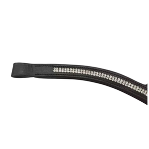 Banda de cejas de caballo de cristal en forma de V, tocado de brida de cuero elegante, diseño personalizado, tachuela ecuestre de diamantes de imitación para entrenamiento de caballos - Product Image 4