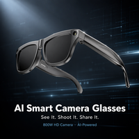 Gafas Inteligentes con IA, Control por Voz Inalámbrico, Botón de Encendido, Cámara de 100MP y 8MP, Captura de Fotos y Vídeos, Traducción en Tiempo Real