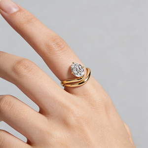 Anillo de compromiso y fiesta de moda con diamantes cultivados en laboratorio CVD IGI VVS-VS de corte ovalado, en oro macizo de 10K/14K/18K, diseño clásico y personalizado. - Product Image 5