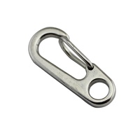 Mousqueton compact en acier inoxydable de 35 mm, avec loquet à ressort anti-emmêlement, résistant aux intempéries pour accessoires de sac à dos et de kayak