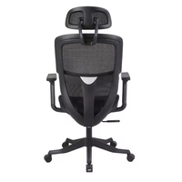 Chaise de bureau de direction moderne de luxe en gros, ergonomique, avec dossier en tissu maillé noir, pour bureau à domicile et salle de réunion