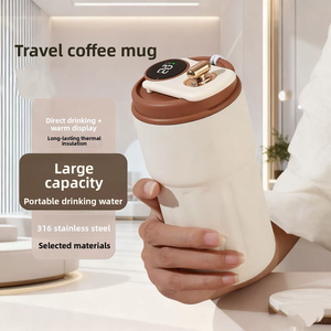 Thermos isotherme en acier inoxydable 316 avec affichage de la température, sangle de transport, cadeau portable pour étudiant - Product Image 3