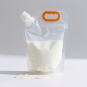 Venta al por mayor de plástico transparente desechable bebida jugo agua líquido Stand Up Spout bolsa - Product Image 6