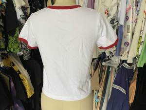 T-<span class=keywords><strong>shirt</strong></span> bicolore à coutures personnalisées Design Sense T-<span class=keywords><strong>shirt</strong></span> court à manches courtes de haute qualité 100% coton côtelé de couleur contrastée - Product Image 4