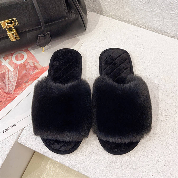 Wholesale Hot Sale Fashion High Quality Warm Slippers Faux Fur