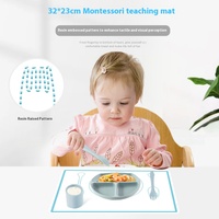 Nouveau Set de Table Carré Moderne en Silicone Anti-Haute Température, Imperméable et Anti-Huile, Réutilisable, Épaisseur 1mm, 30x40cm, pour Déjeuner
