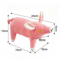 Jouets pour chiens en gros : Jouet en peluche de luxe en forme de cochon, durable, interactif, couineur, pour chiens et chats de taille moyenne à grande