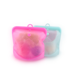 Sacs de conservation alimentaire en silicone anti-fuite à fermeture éclair, réutilisables, écologiques, de qualité alimentaire, pour congélateur, liquides et collations - Vente chaude - Product Image 2