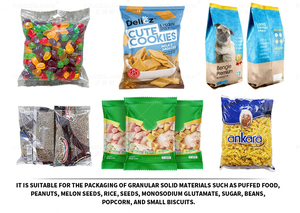 Máquina de envasado VFFS para piñones, chips de plátano, <span class=keywords><strong>Doritos</strong></span>, dulces de goma, con llenado de bolsas, pesadora multicabezal y envasado con nitrógeno - Product Image 4