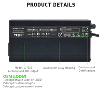 12Volt 10Amp 24V 36V 240W Paslode E-Scooter Vélo 3.65V Lifepo4 Chargeur de batterie au lithium-ion