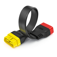 Câble d'extension OBD2 plat 16 broches, connecteur 16 broches pour voiture, compatible avec les outils de diagnostic OBD2