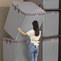 Sac de rangement extra large 180L 2026 avec fenêtre transparente, poignée renforcée, pliable, pour vêtements et literie, idéal pour le déménagement