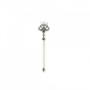 Elegante Horquilla Retro Vikinga Punk con Forma de Hoz y Calavera, Horquilla Gótica Metálica con Forma de Bruja, Accesorios de Moda Noruega - Product Image 6