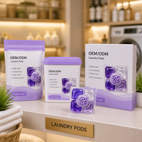 Lessive en dosettes jetables à 5 compartiments de 8 à 12 g |   Produit écologique, doux, propre, coloré, antibactérien et parfumé |   OEM en gros, faible minimum de commande
