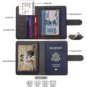 Portafoglio da Viaggio Impermeabile in PU con Porta Passaporto e Porta Carte, Custodia Pratica e Resistente per Documenti di Viaggio - Product Image 5