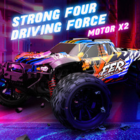 Camion monstre RC 40 km/h haute vitesse, 4x4 tout-terrain, voiture de course RC, jouet interactif d'extérieur, personnalisable en usine
