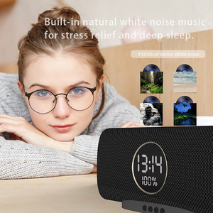 BT loa với đồng hồ báo thức FM cho các hoạt động ngoài trời du lịch di động thông minh không dây <span class=keywords><strong>Bluetooth</strong></span> âm thanh mini sang trọng - Product Image 4