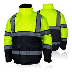 Chaqueta de Seguridad Reflectante de <span class=keywords><strong>Alta</strong></span> <span class=keywords><strong>Visibilidad</strong></span> para Trabajadores de la Construcción Vial, ANSI Clase 3, Resistente, 300D Oxford, Impermeable, para Invierno - Product Image 2