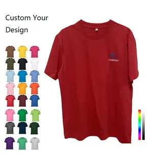 Summer Short Sleeve Heat Transfer No Label Clothing 100% Cotton Unisex Printed T Shirts Manufacturer