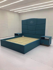 <span class=keywords><strong>Lit</strong></span> queen avec tête de <span class=keywords><strong>lit</strong></span> laquée italienne de luxe et ensemble de meubles de chambre assortis - Product Image 4