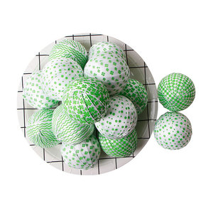 Ornamenti per palline appese a forma di giorno di San Patrizio 4cm di palline avvolte in tessuto verde <span class=keywords><strong>Shamrock</strong></span> - Product Image 5